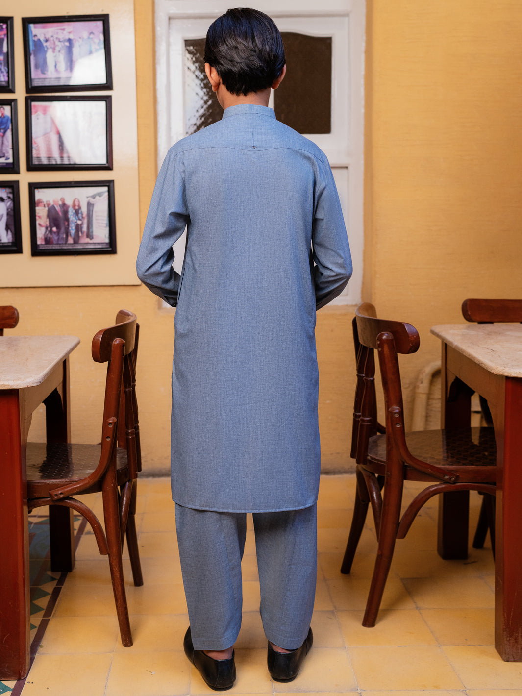 Blue Blended Kameez Shalwar - ALT-KS-089