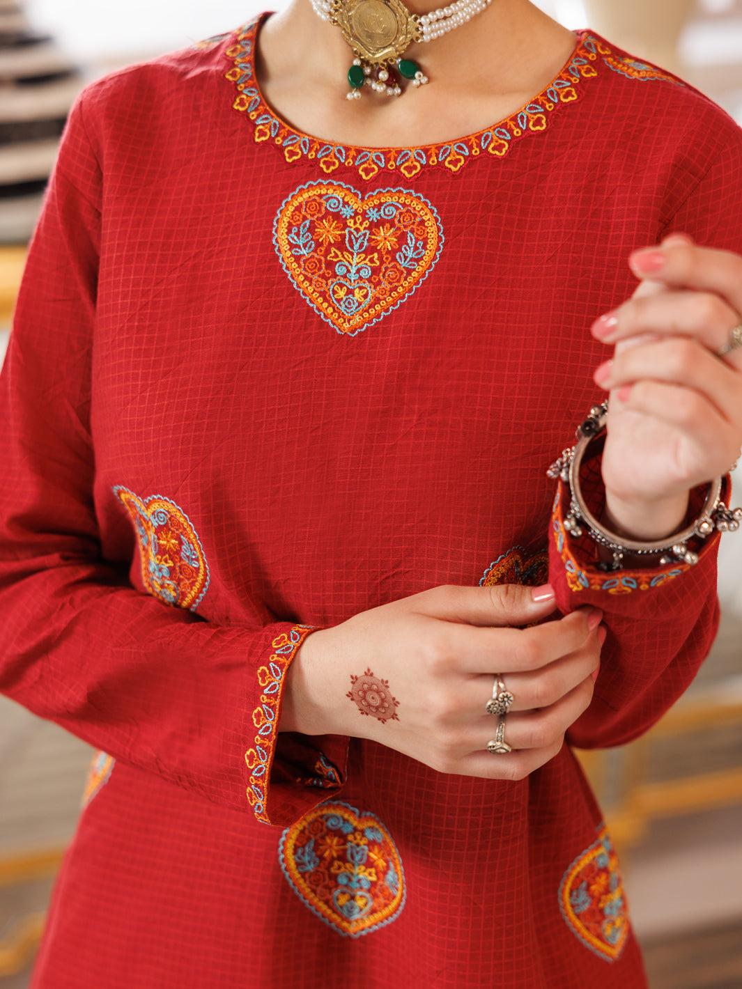 Maroon Dobby 2Pc Stitched - ALT-2PS-LKS-1164
