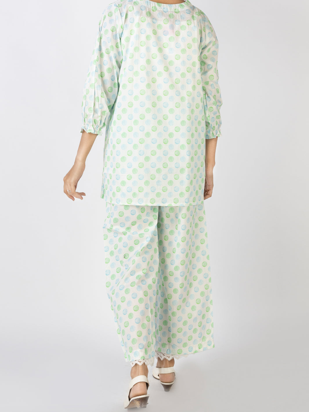 White Lawn 2 Piece Stitched Nightwear - ALT-LKS-NW-1001