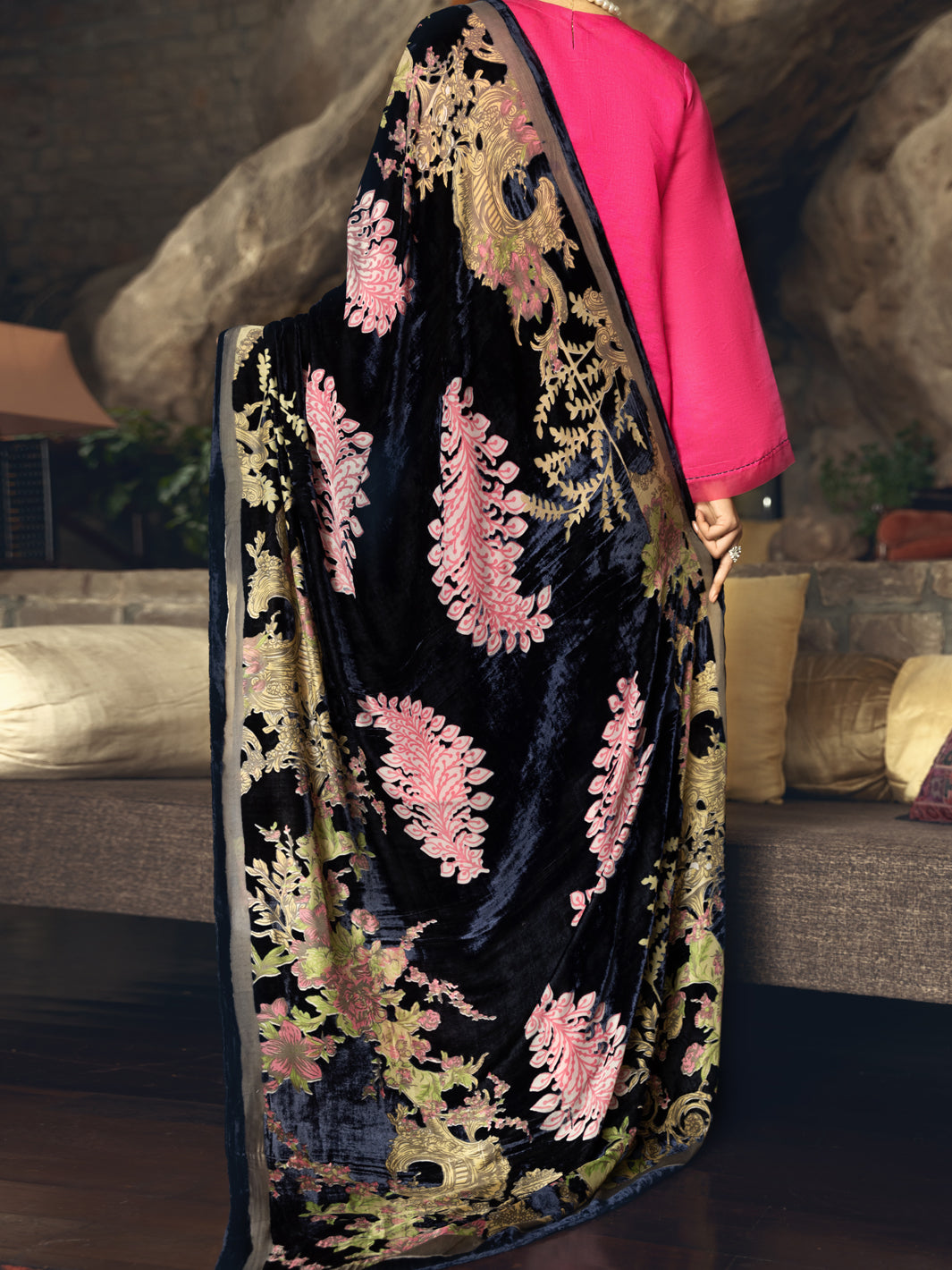 Pink Jacquard 3Pc Stitched - AWP-3PS-541