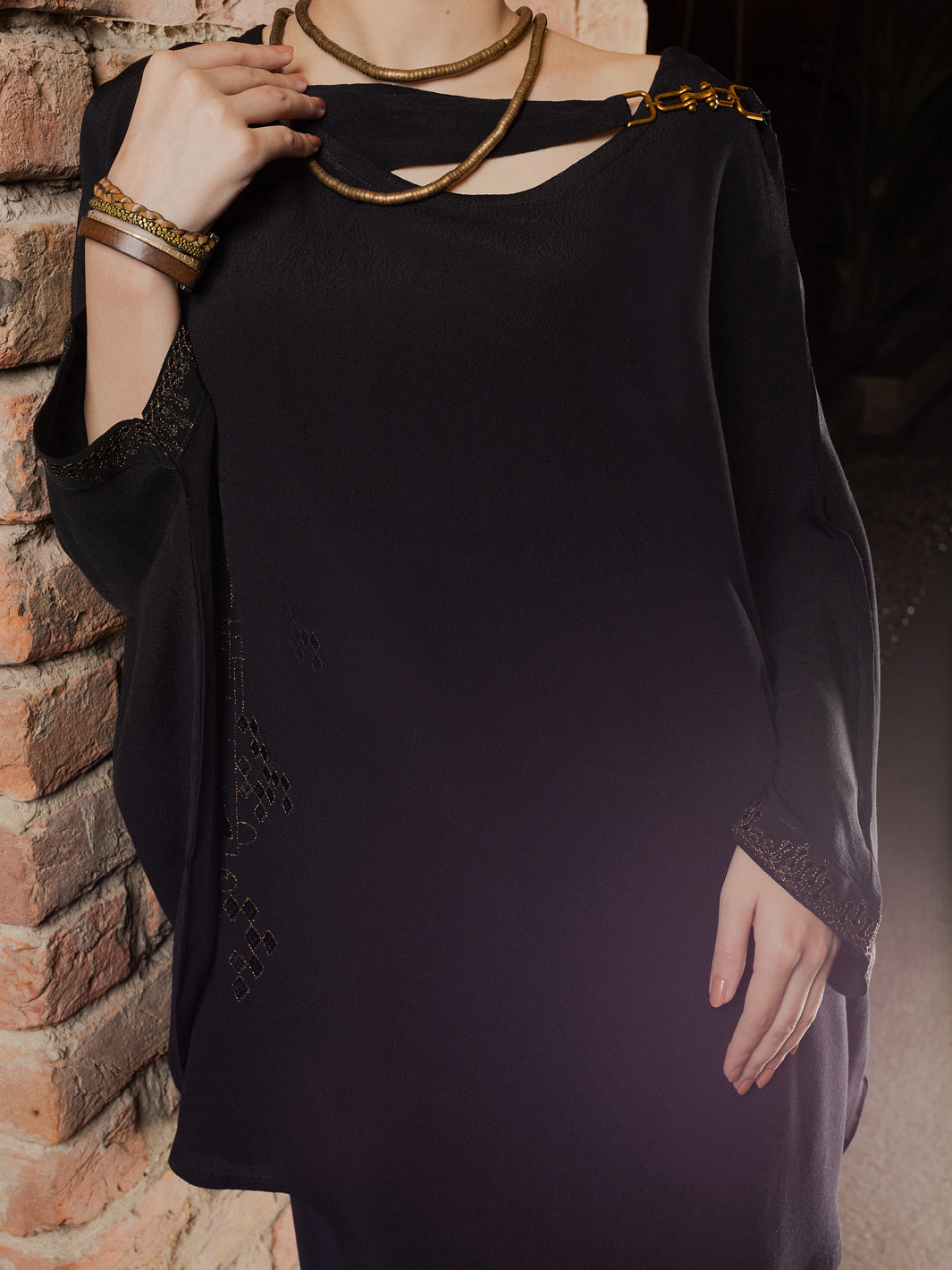 Black Georgette Tunic - AWP-LK-604