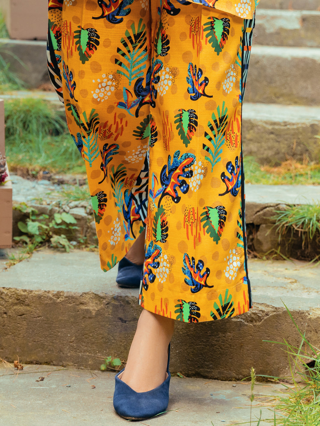 Yellow Khaddar Trousers - AWP-T-605