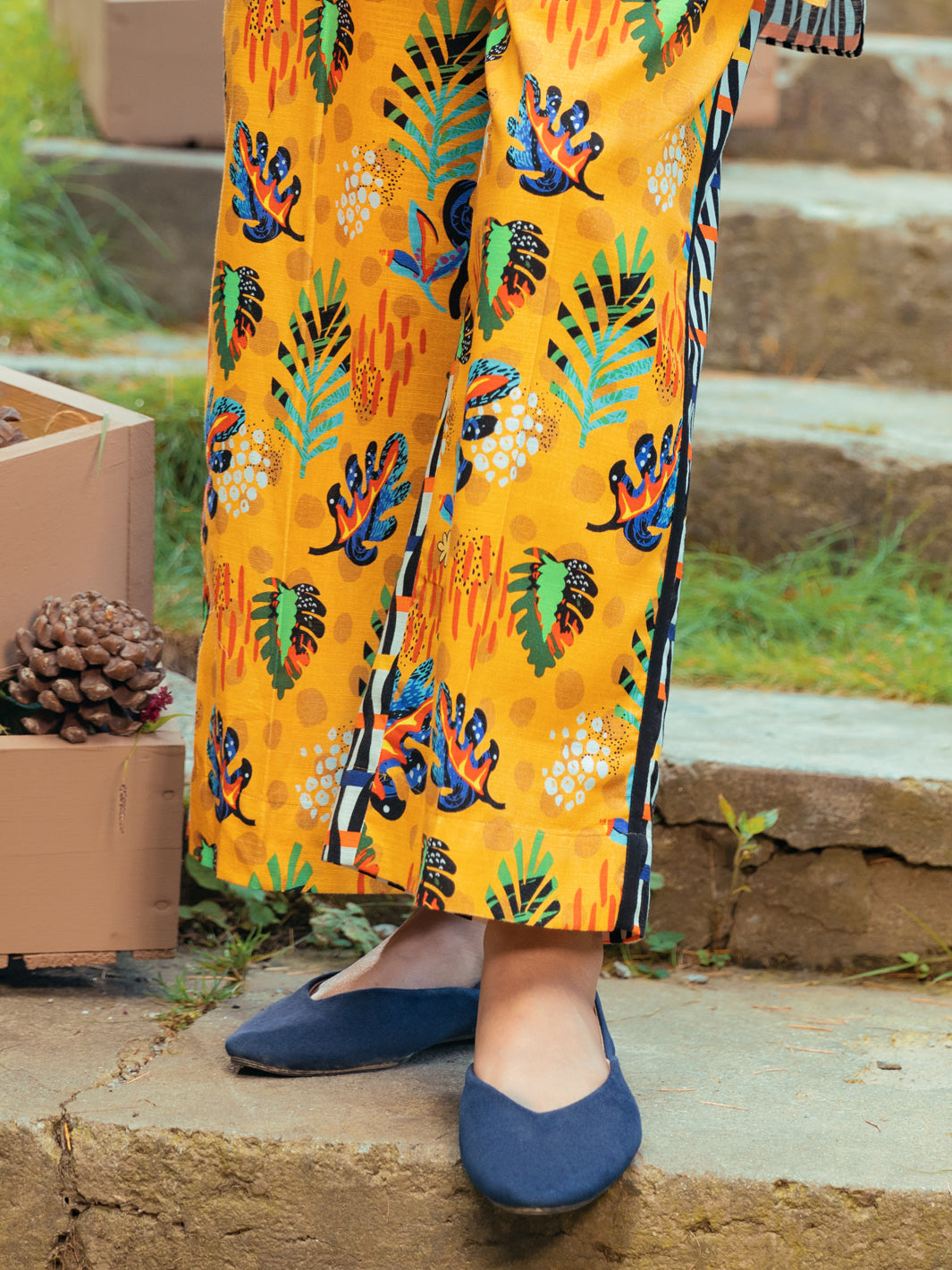 Yellow Khaddar Trousers - AWP-T-605