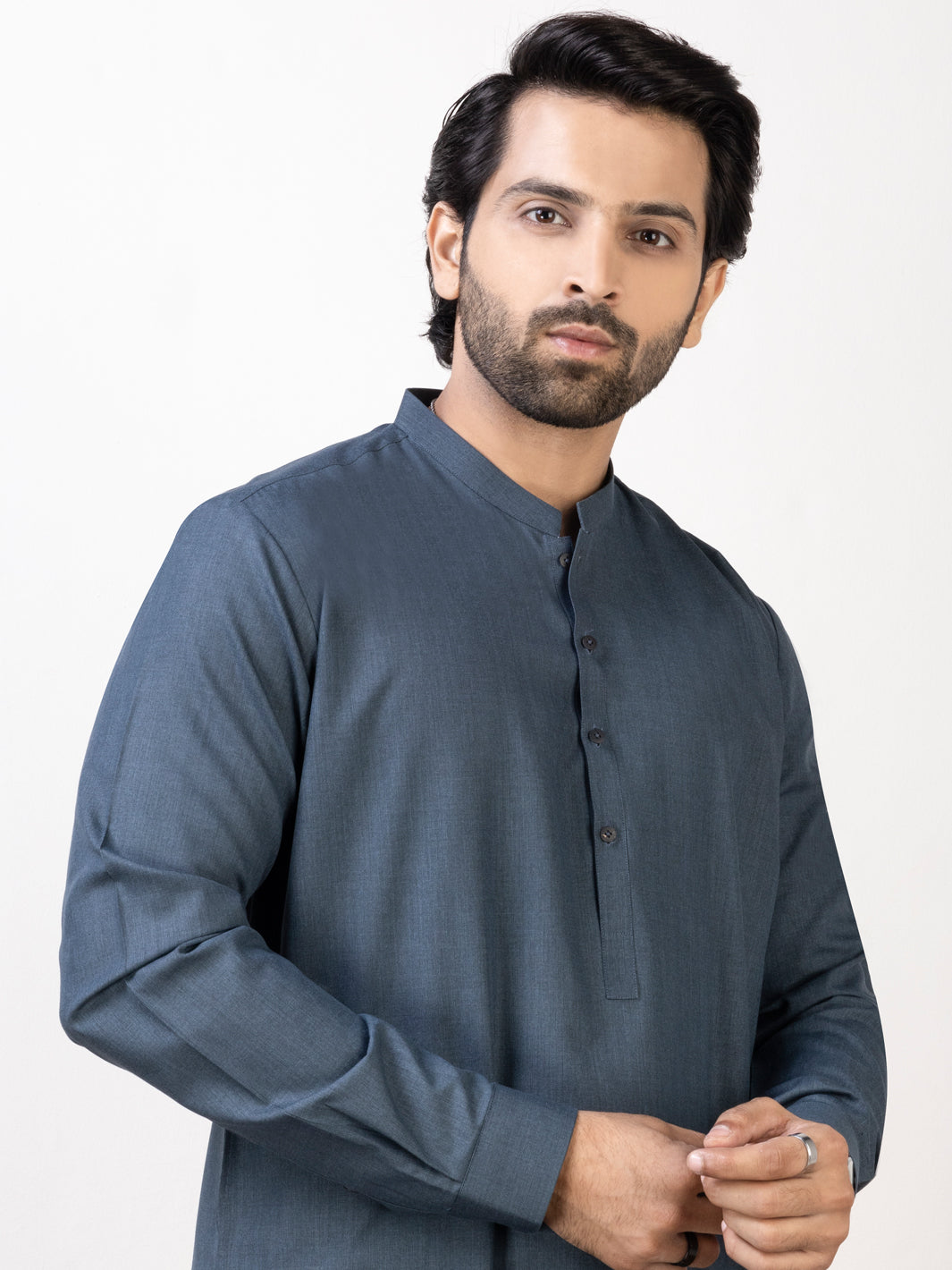 Blue Blended Kurta Trouser - AL-KT-2918