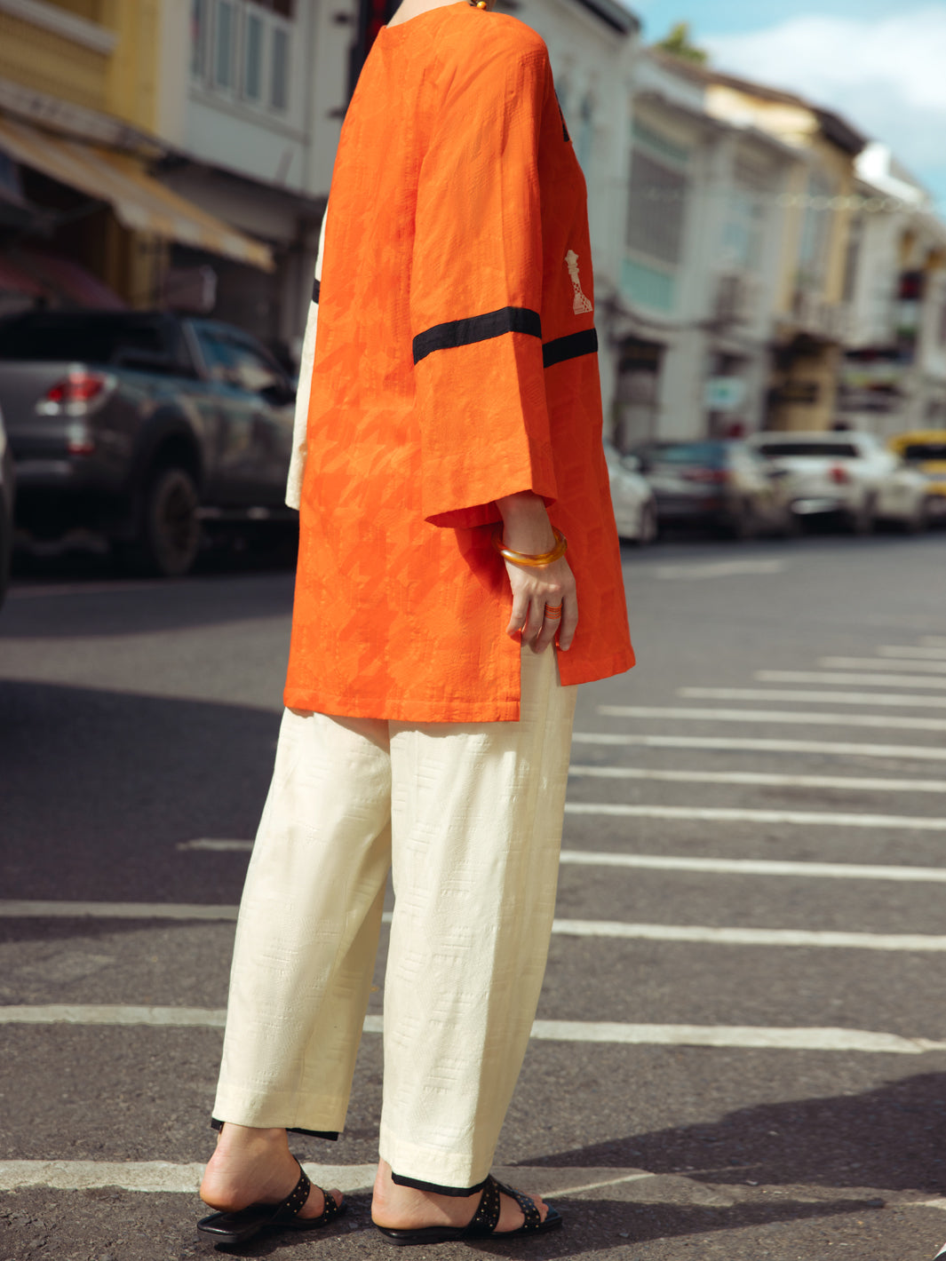 Orange Dobby 2 Piece Stitched - ALP-2PS-LKS-1794 - Almirah Online