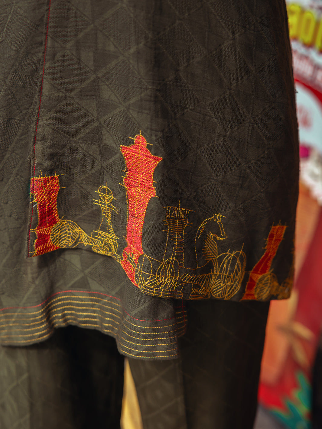 Mehndi Green Dobby Jacquard 2 Piece Stitched - ALP-2PS-LKS-1795 - Almirah Online