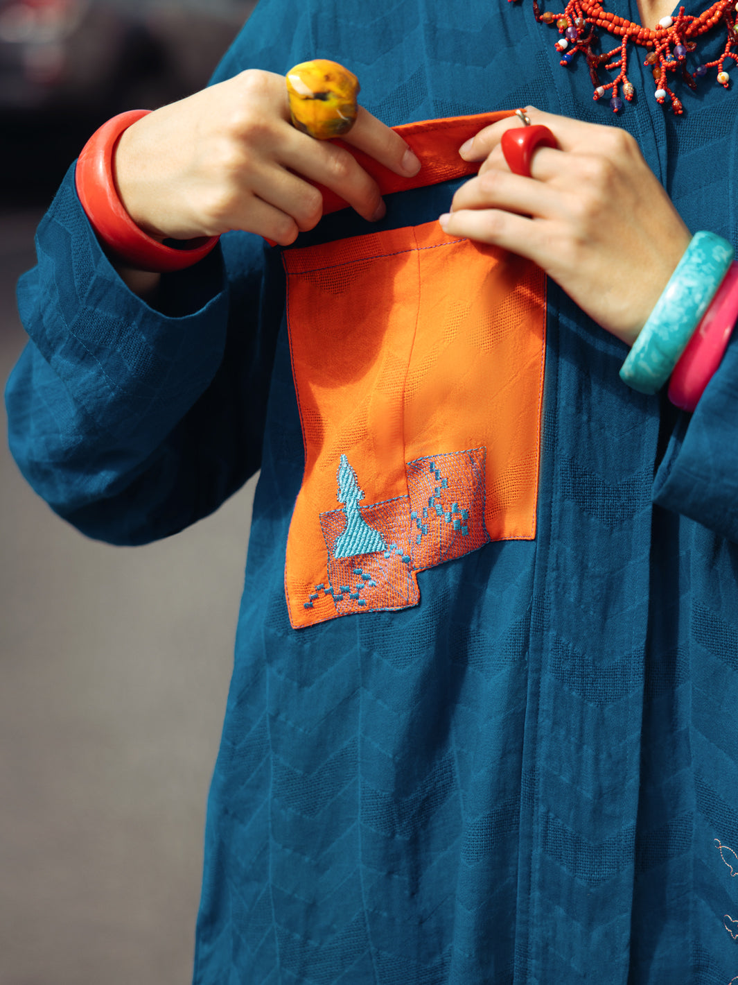 Blue Dobby Jacquard 2 Piece Stitched - ALP-2PS-LKS-1796 - Almirah Online