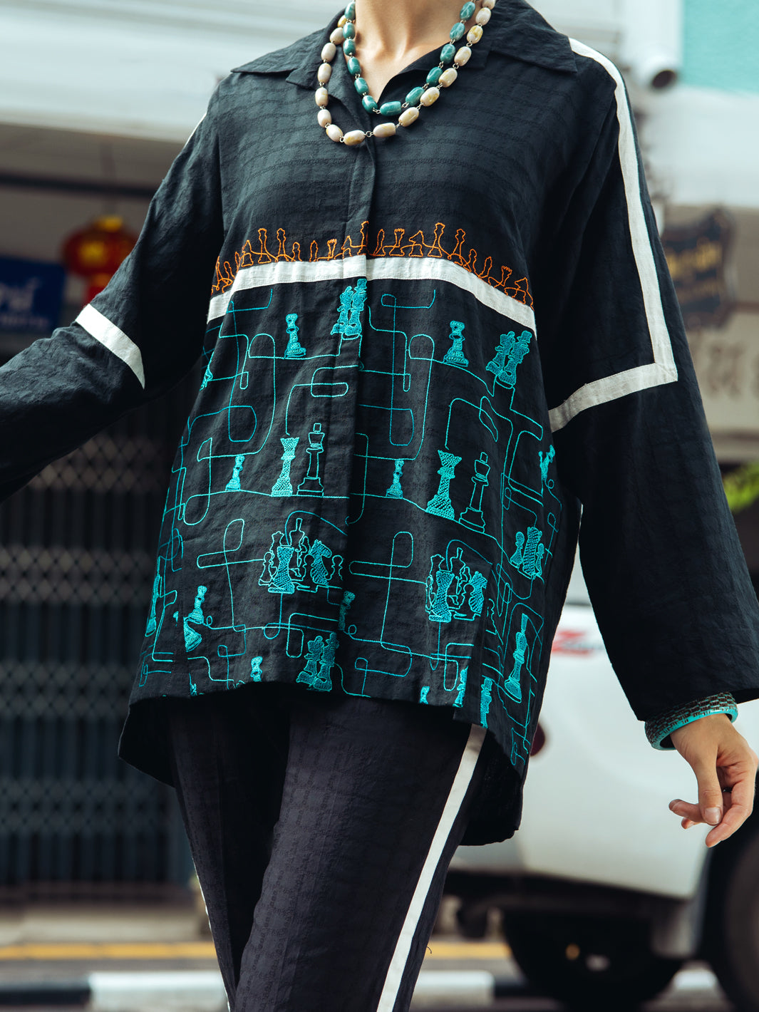 Black Dobby Jacquard 2 Piece Stitched - ALP-2PS-LKS-1797 - Almirah Online