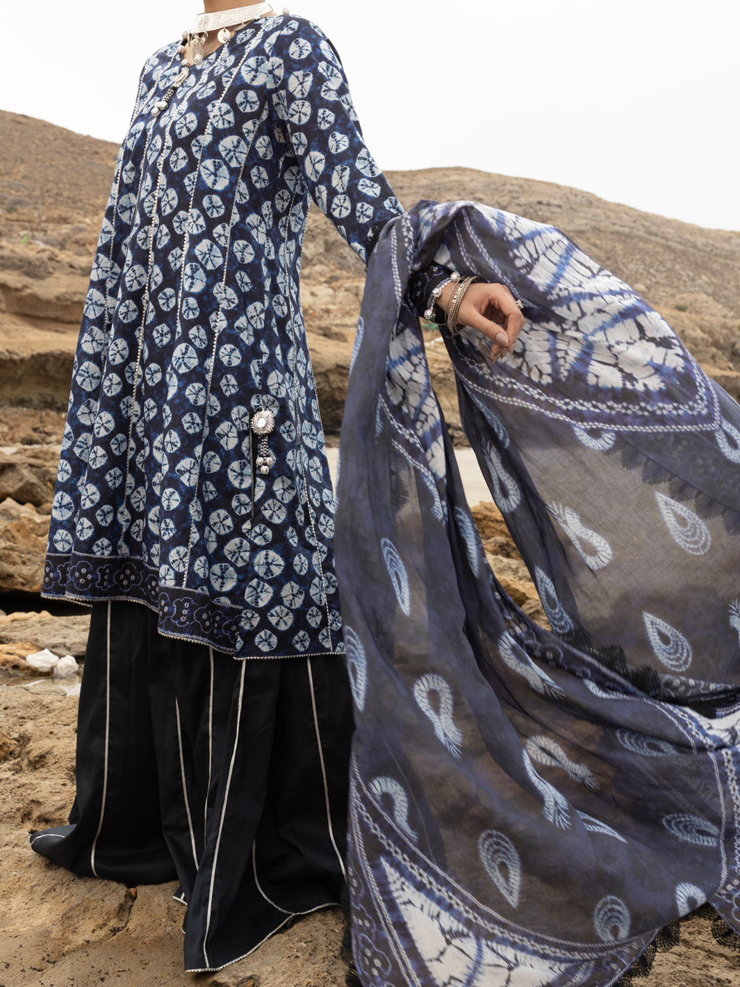 Blue Lawn 2 Piece Unstitched - ALP-2PS-SLKD-2251