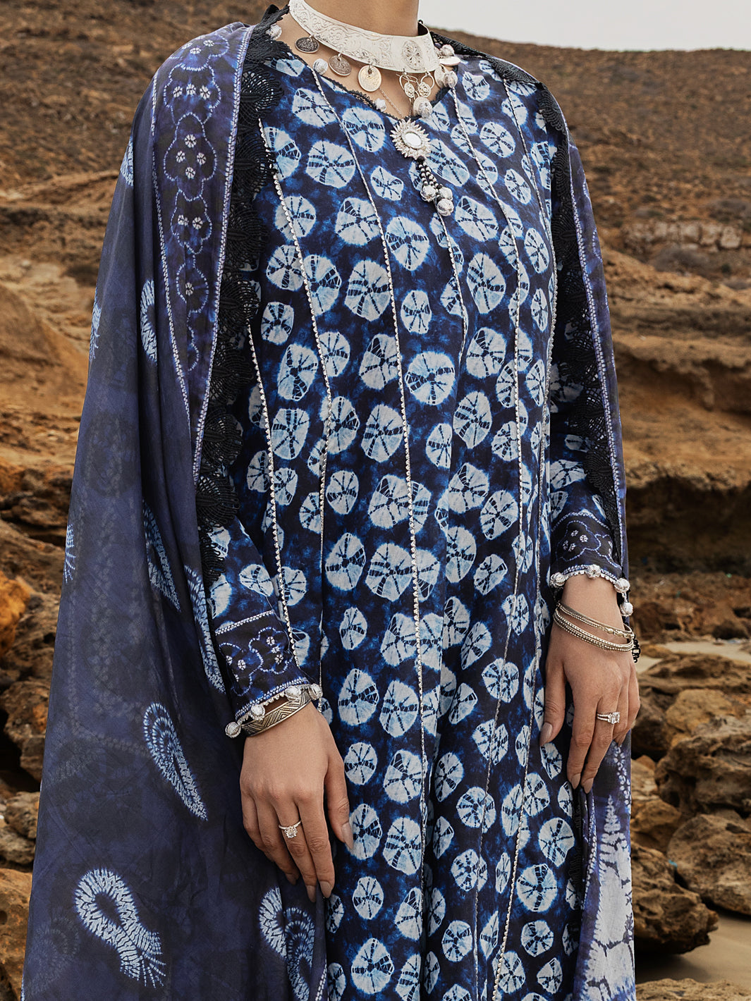 Blue Lawn 2 Piece Unstitched - ALP-2PS-SLKD-2251