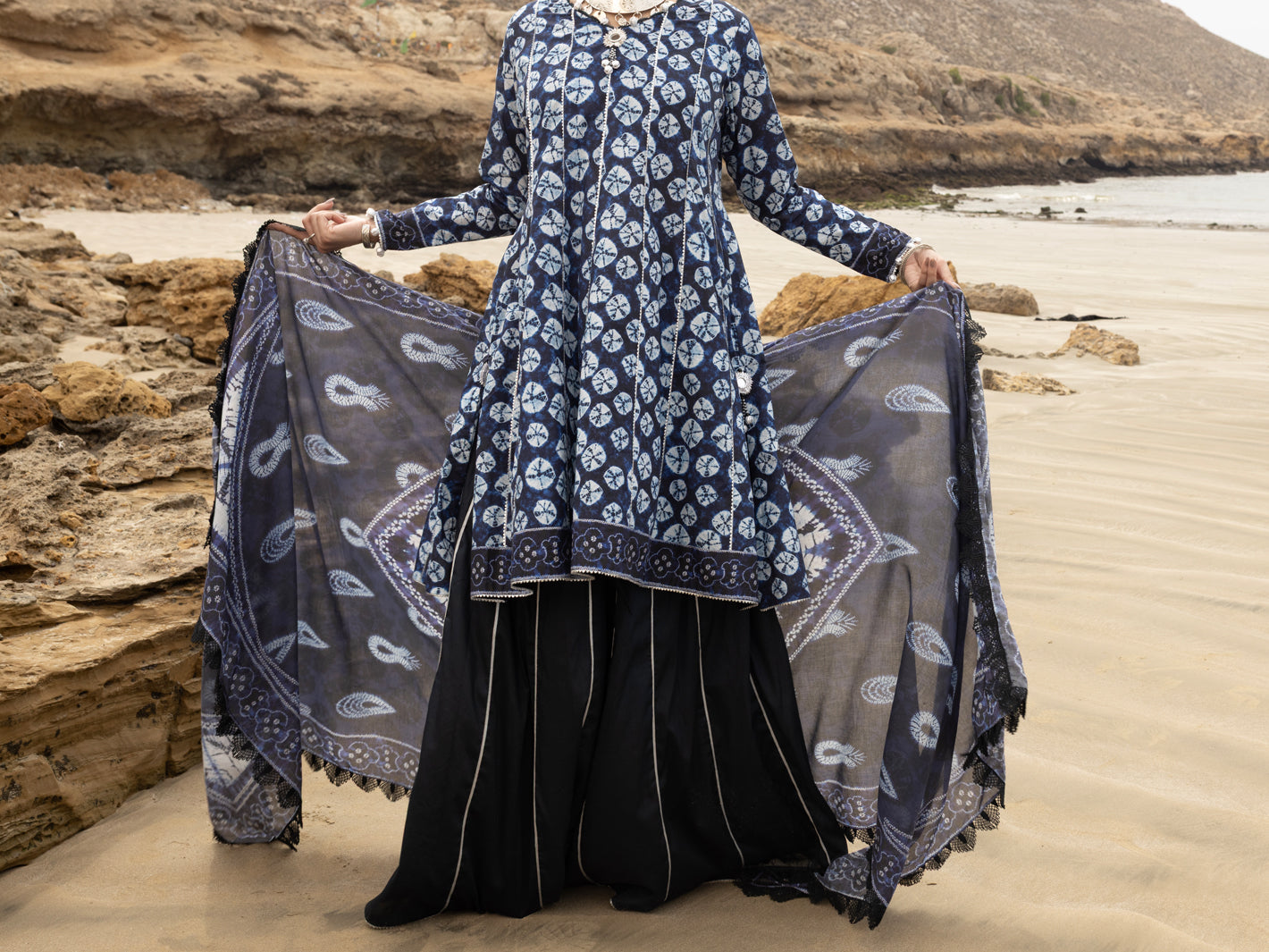 Blue Lawn 2 Piece Unstitched - ALP-2PS-SLKD-2251