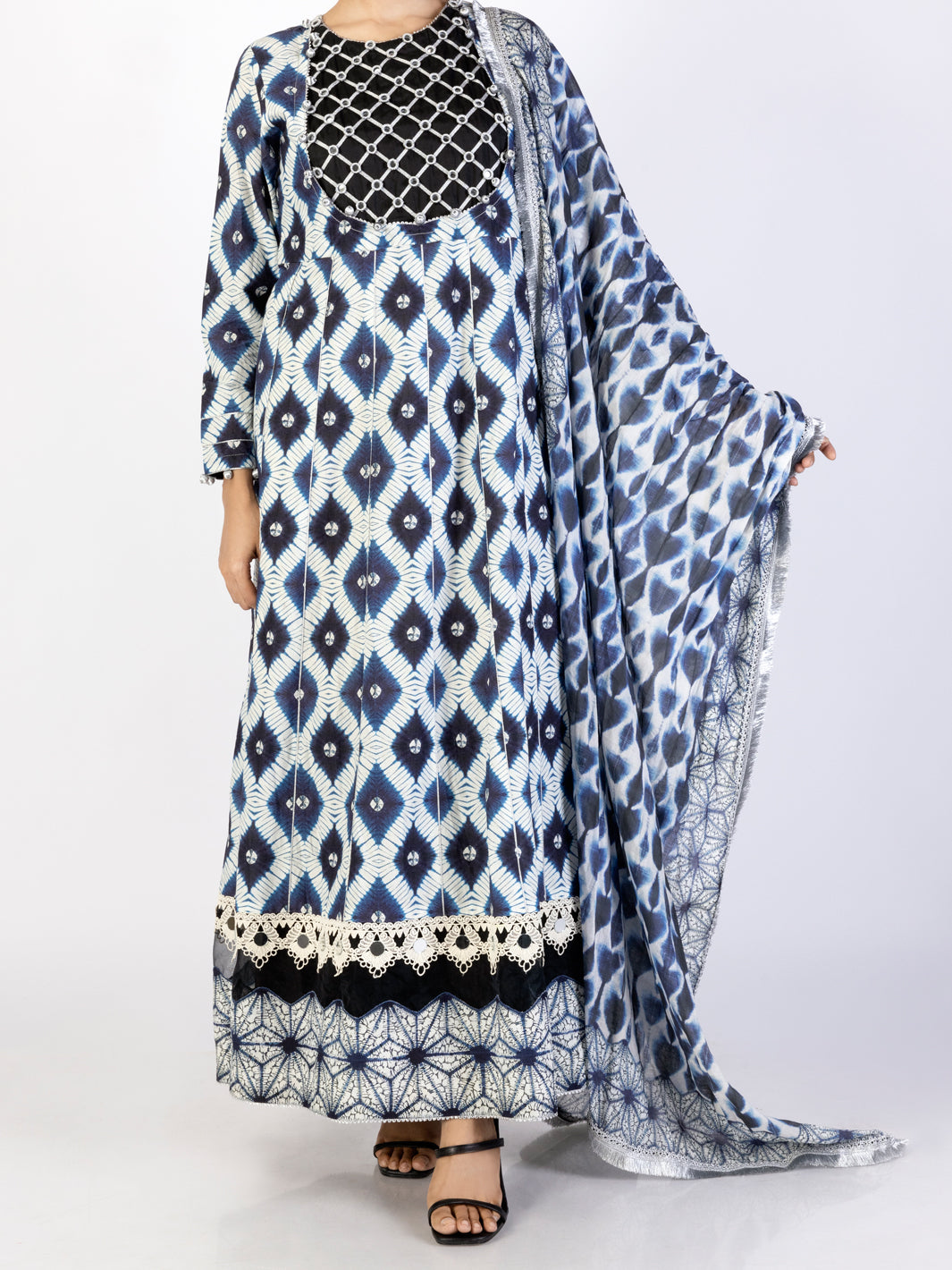Blue Lawn 2 Piece Unstitched - ALP-2PS-SLKD-2253