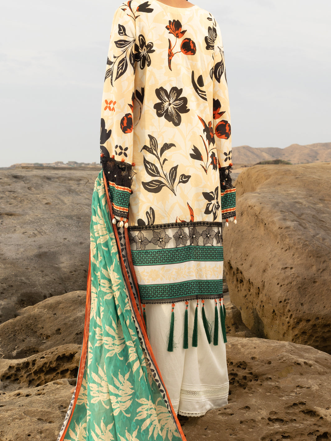 Beige Lawn 2 Piece Unstitched - ALP-2PS-SLKD-2254
