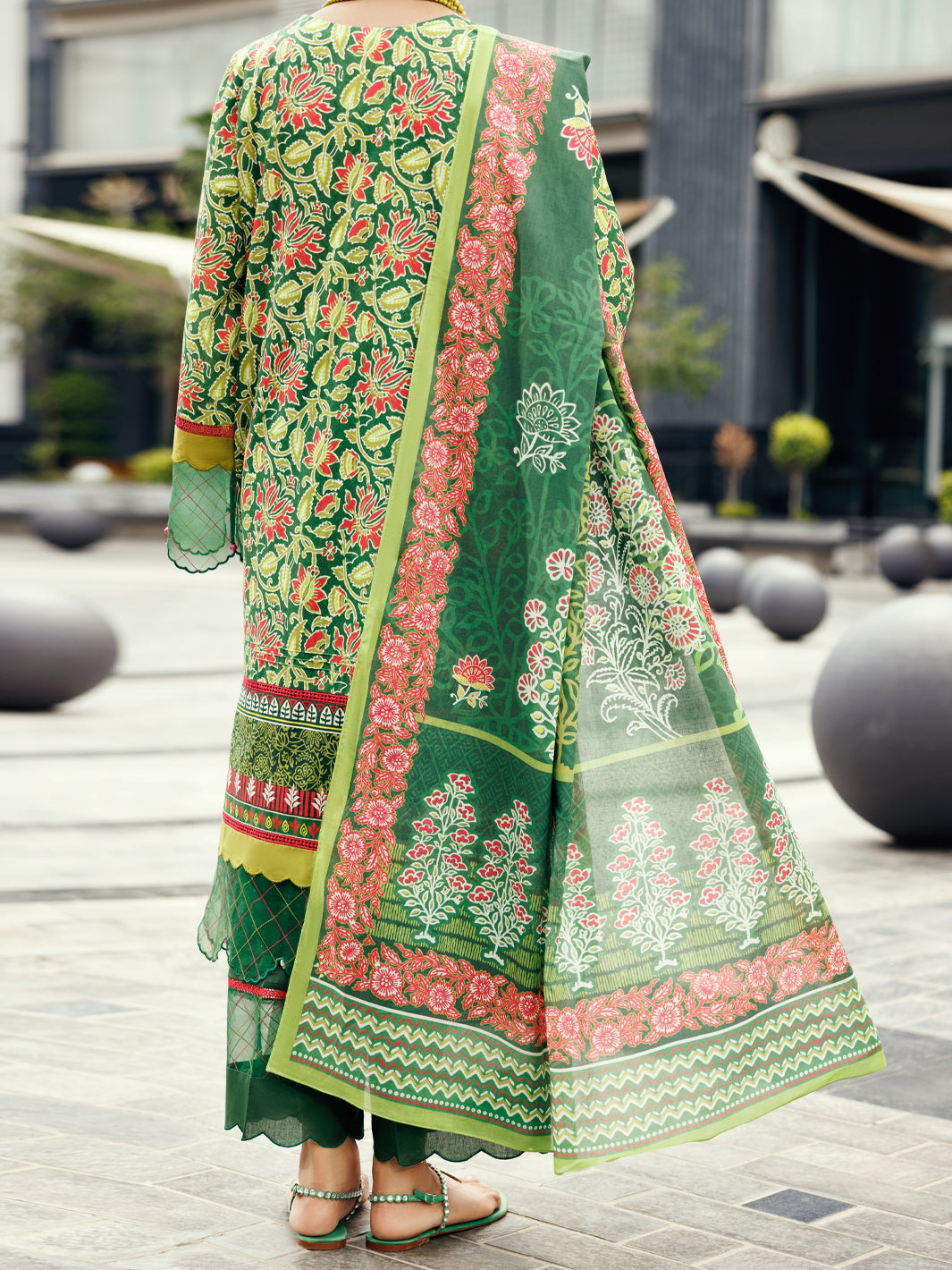 Green Lawn 2Pc Unstitched - ALP-2PS-SLKD-UN-2263