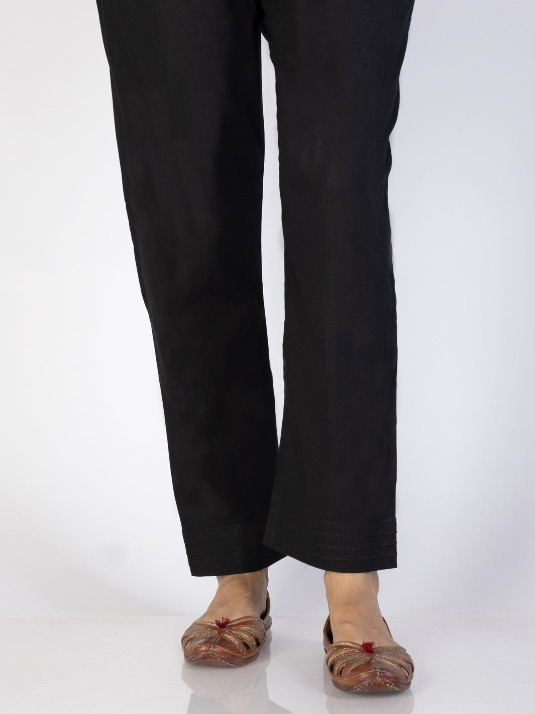 Black Cambric Trousers - AL-T-705 - Almirah Online