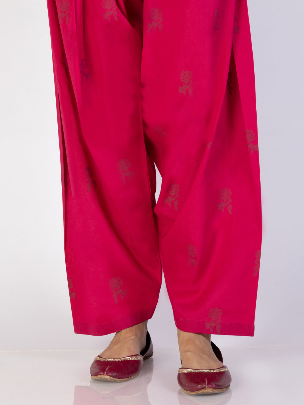 Fuchsia Cambric Trousers - AL-T-706 - Almirah Online