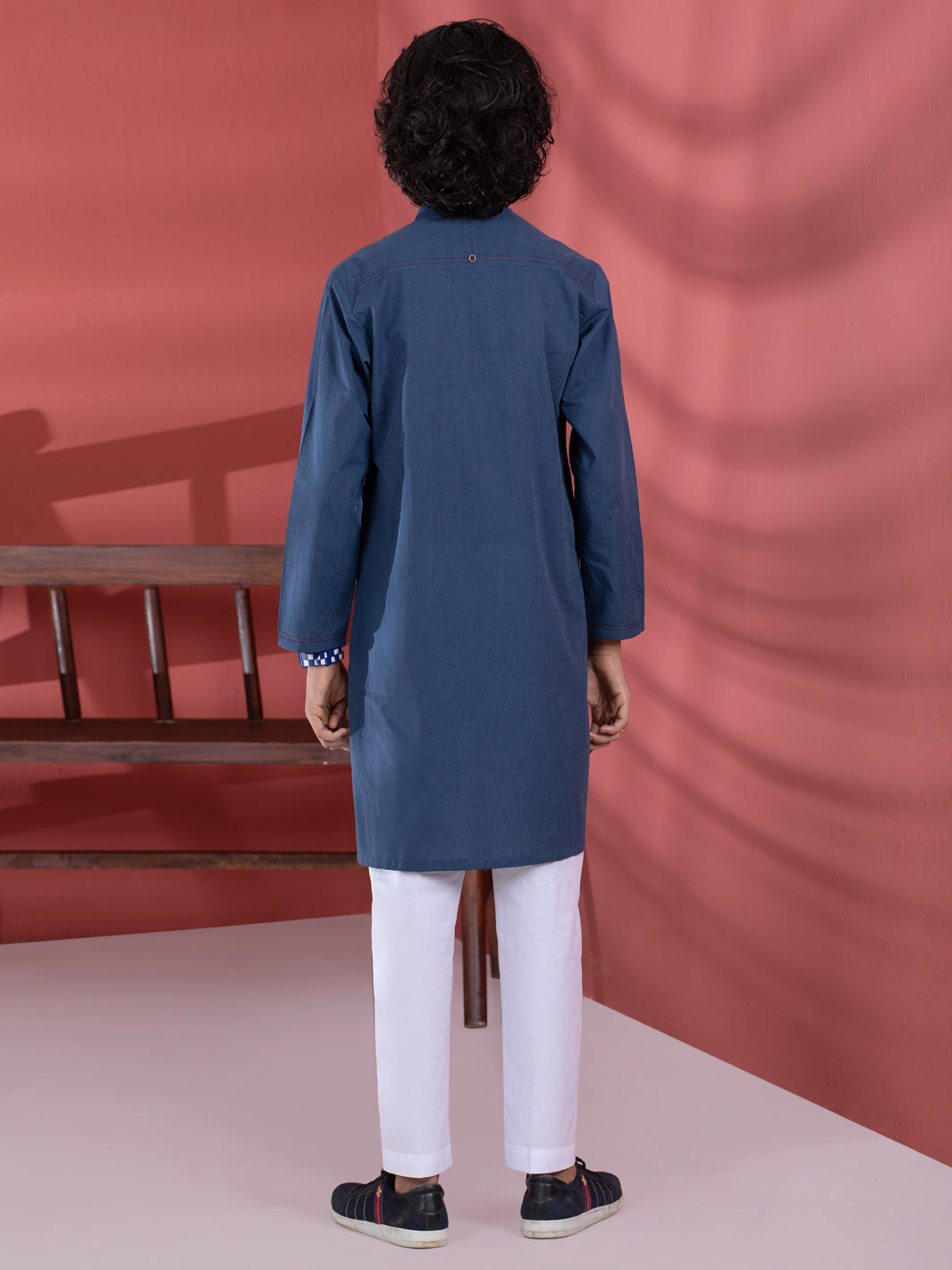 Blue Cotton Boy Kurta - ALT-K-003