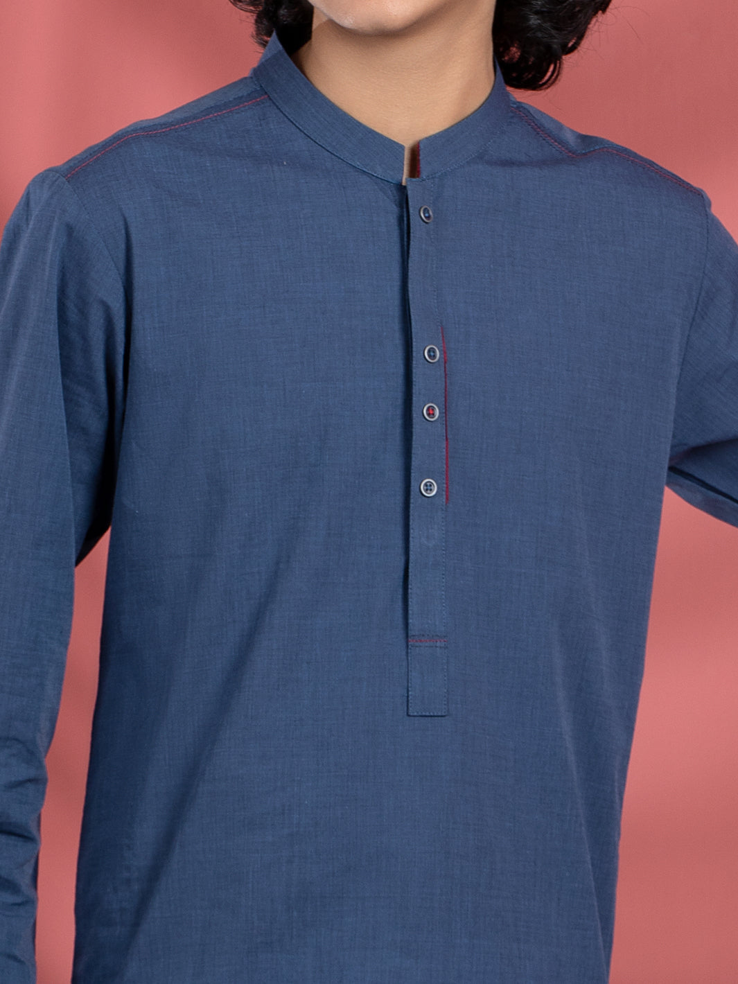 Blue Cotton Boy Kurta - ALT-K-003