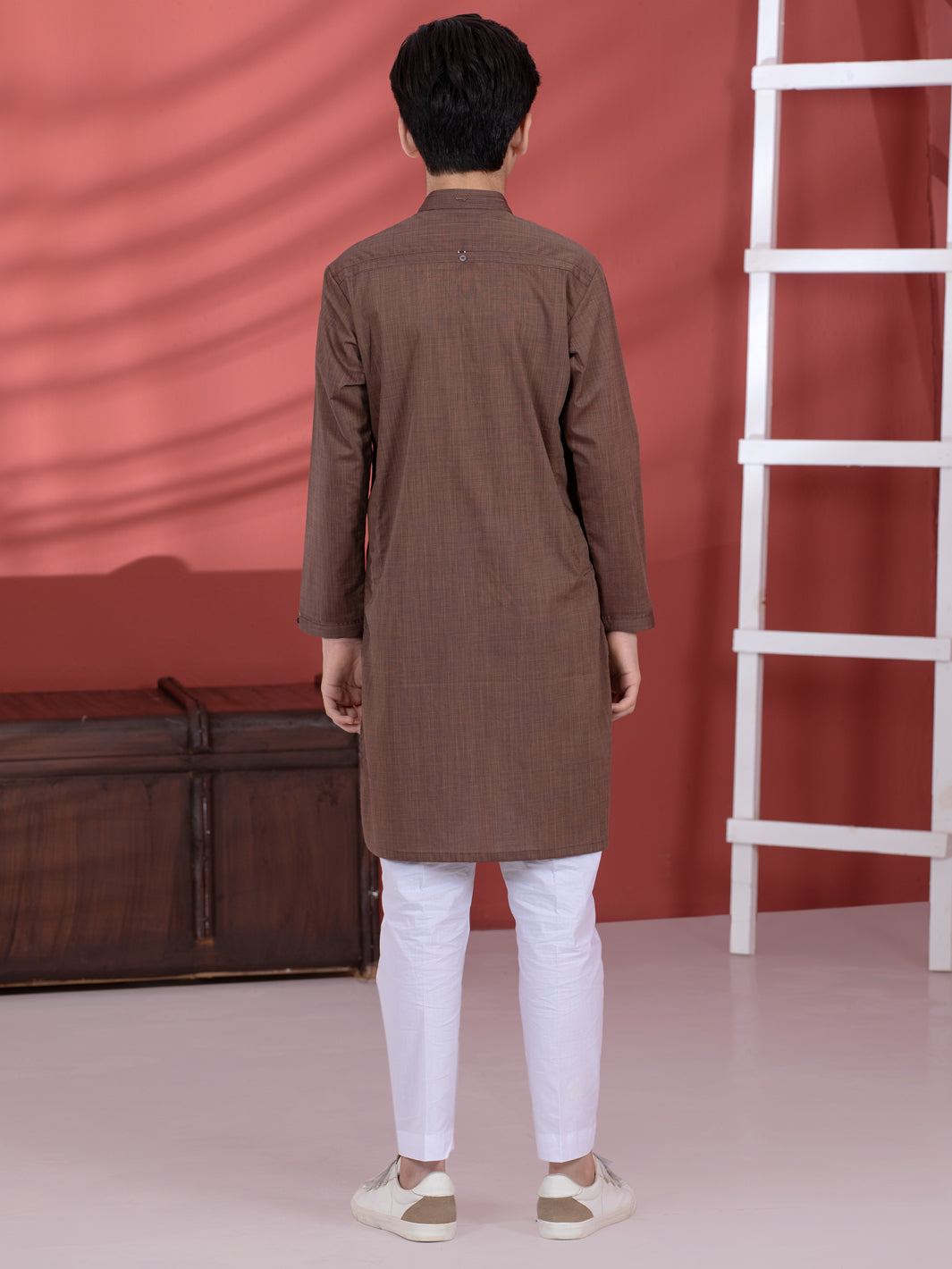 Brown Cotton Boy Kurta - ALT-K-010