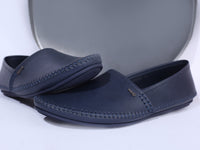 Navy Blue Leather Slip-On - AL-MSHO-011-R1-21