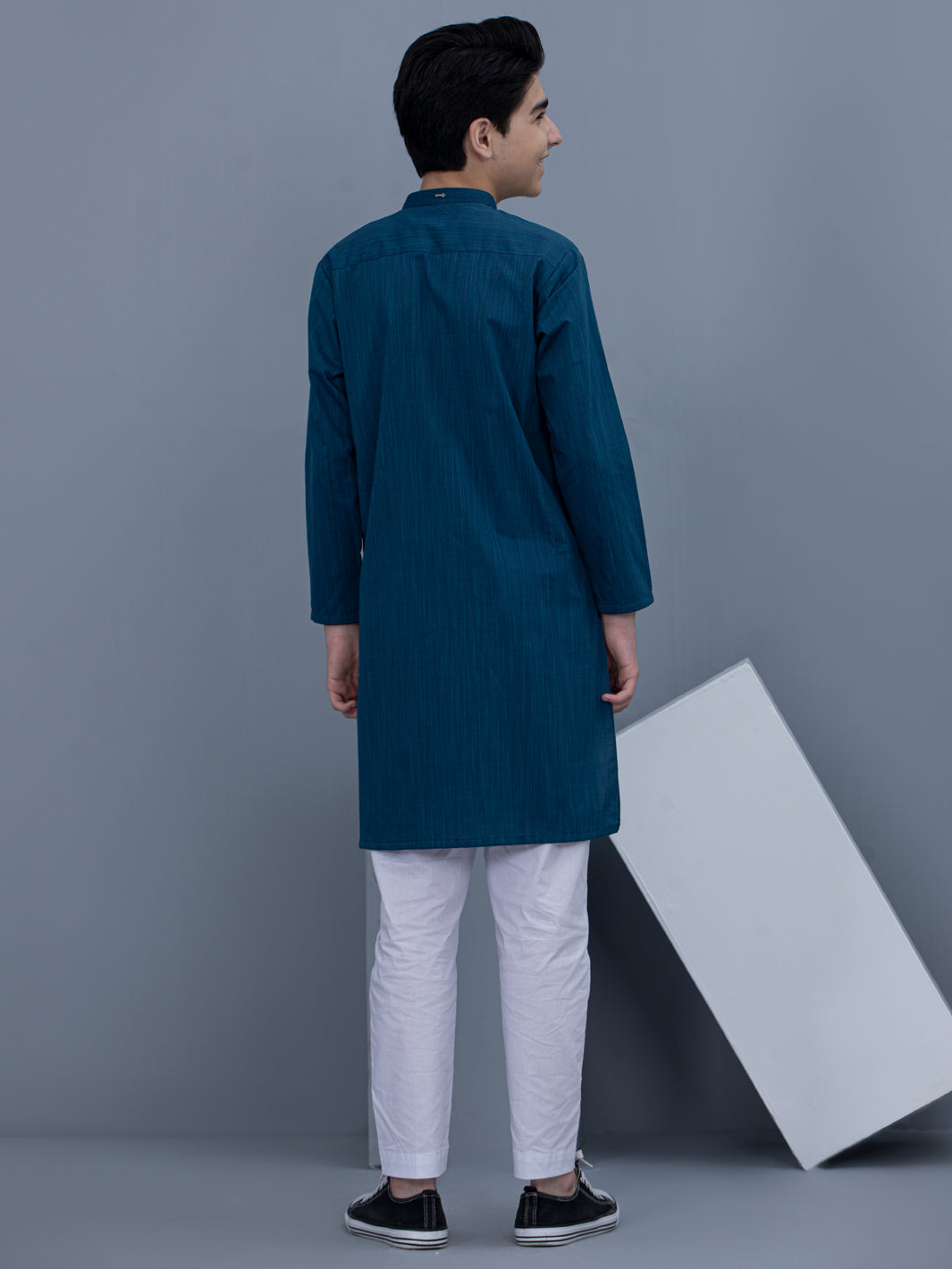 Blue Cotton Kurta - ALT-K-016