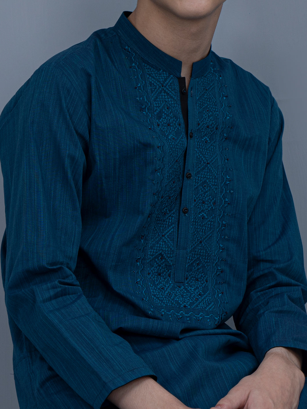 Blue Cotton Kurta - ALT-K-016