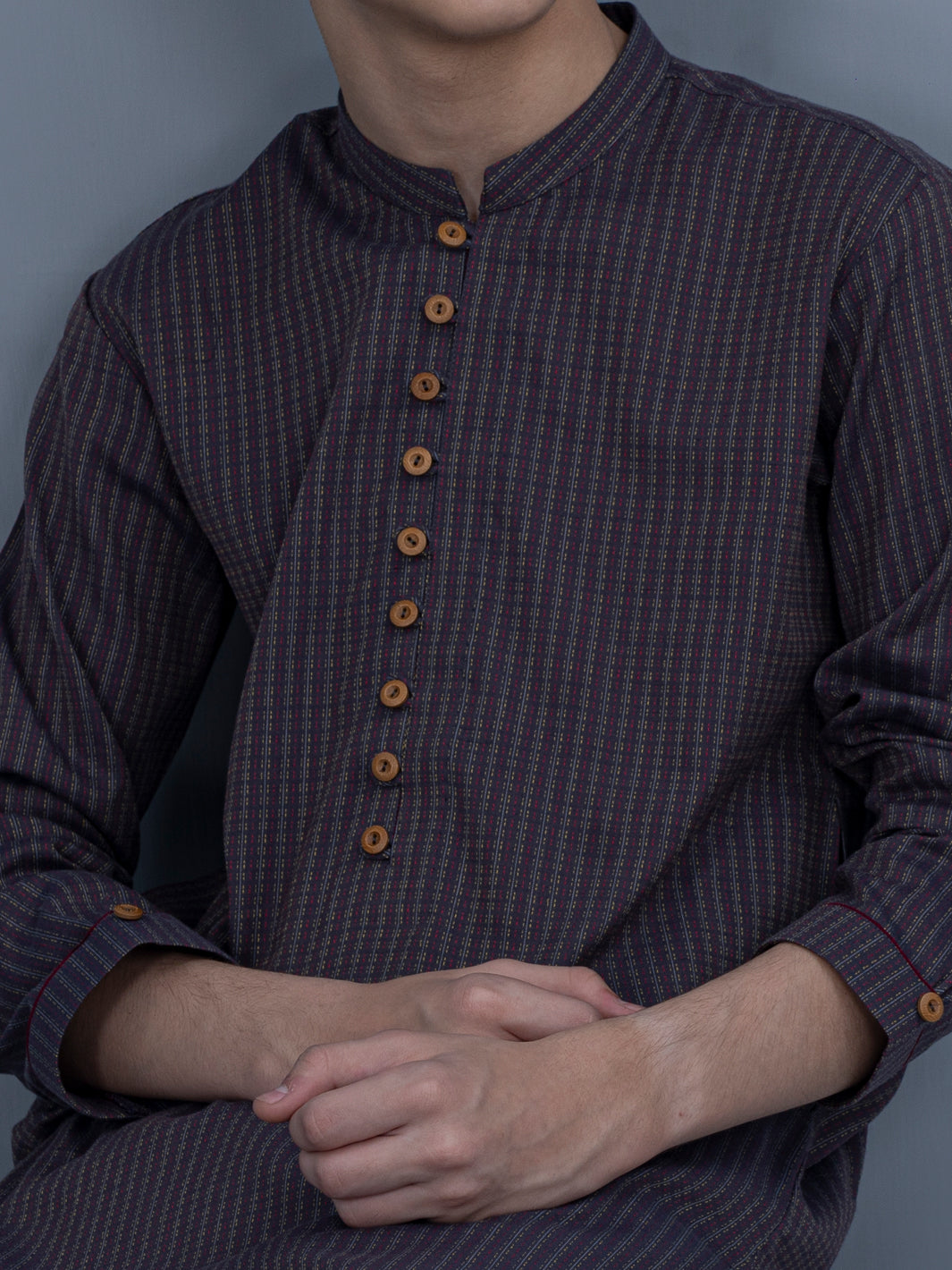 Purple Cotton Kurta - ALT-K-022B