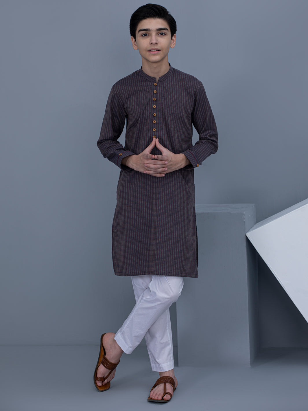 Purple Cotton Kurta - ALT-K-022B