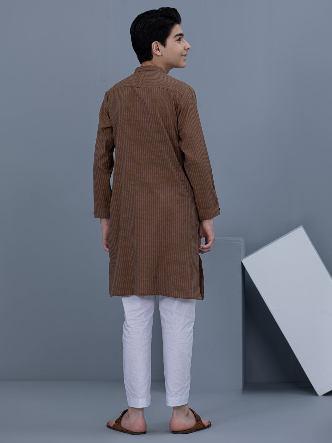 Brown Cotton Kurta - ALT-K-023A