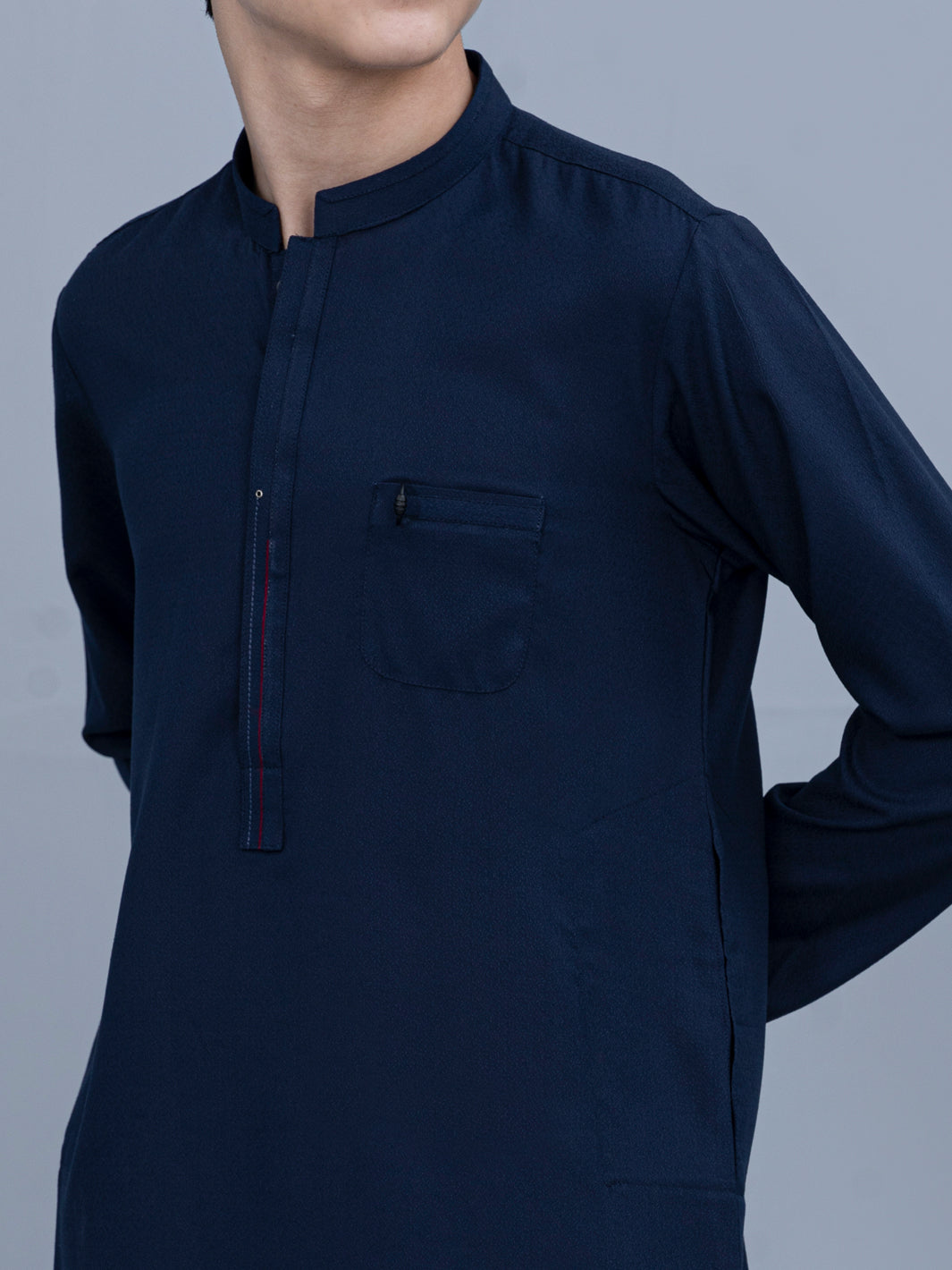 Navy Blue Blended Kurta - ALT-K-024A