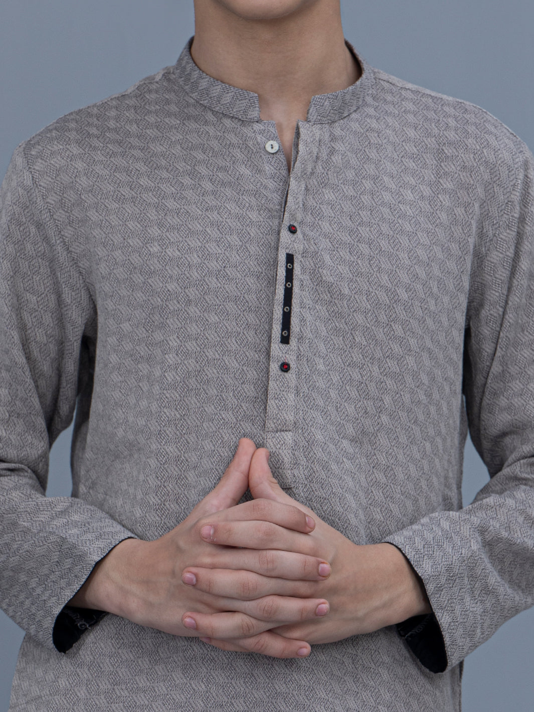 Light Grey Cotton Kurta - ALT-K-028