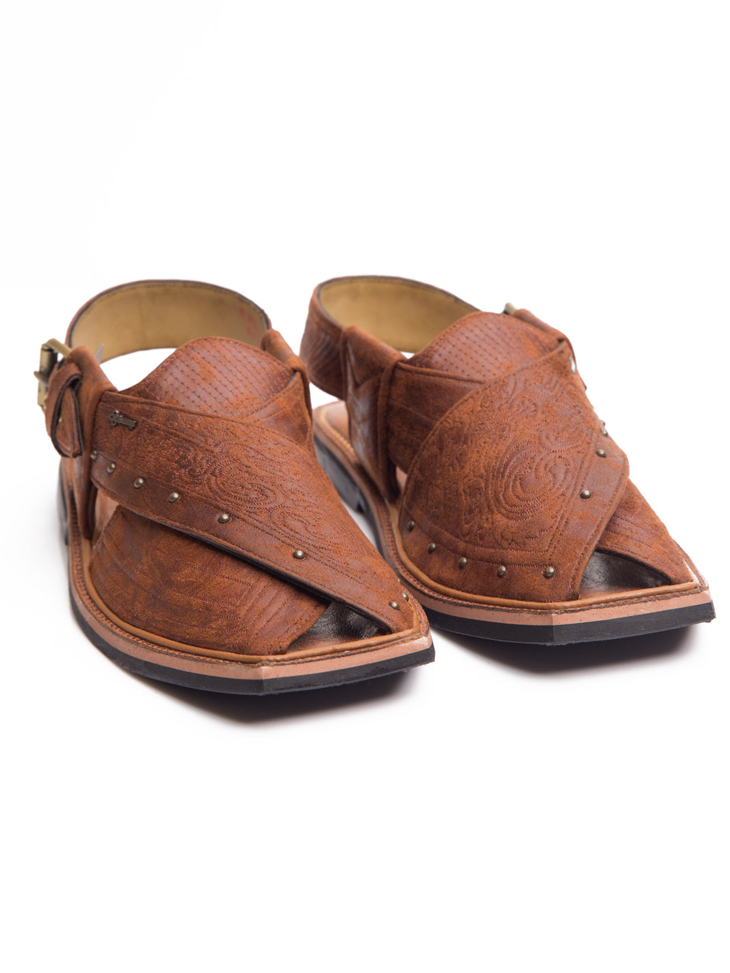 Brown Peshawari Chappal - AL-MFW-EFB-075