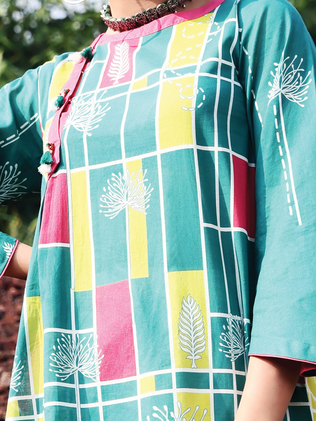 Fuchsia Lawn Tunic - ALP-LK-1013B