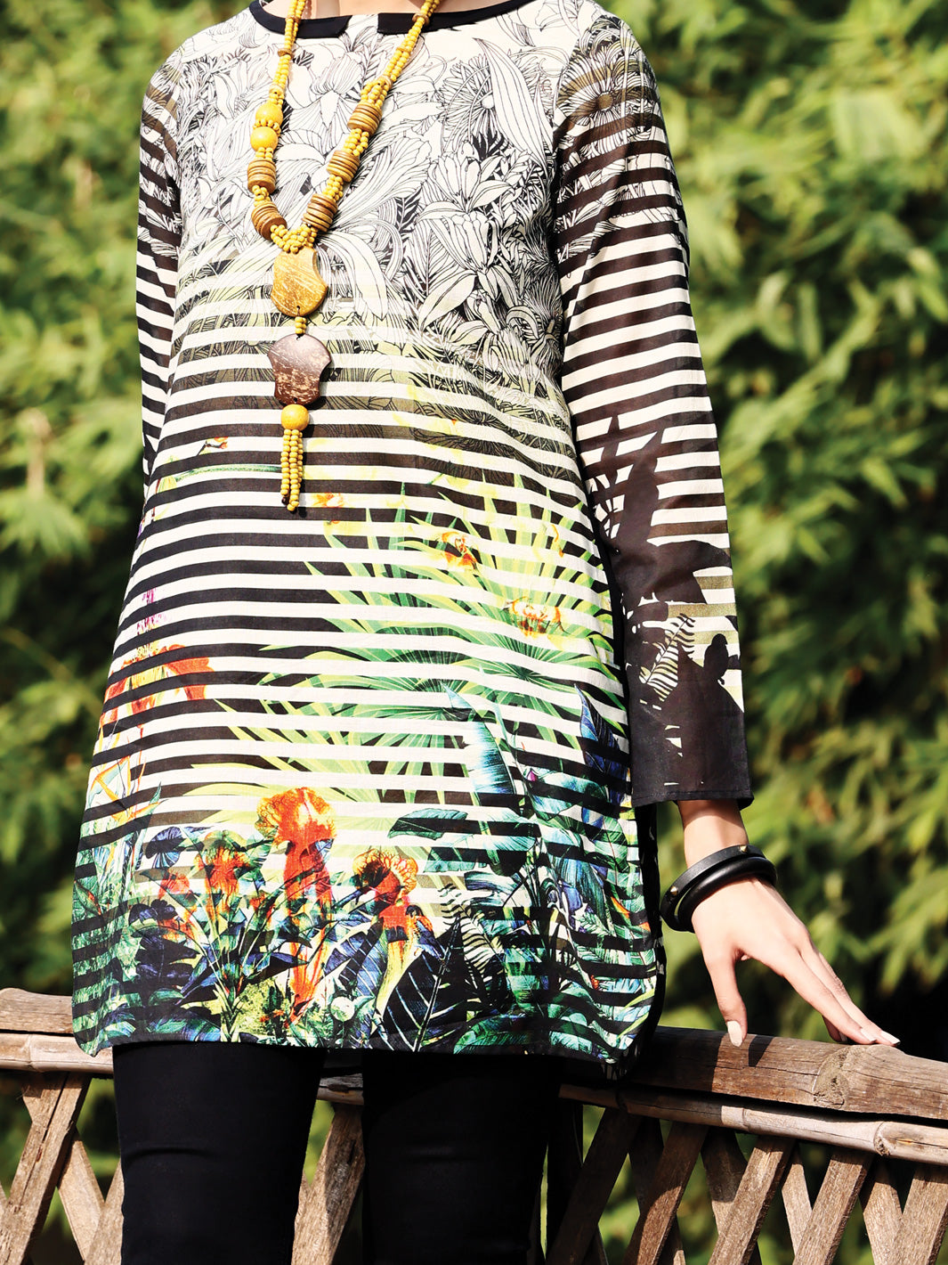 Black Lawn Tunic - ALP-LK-1019