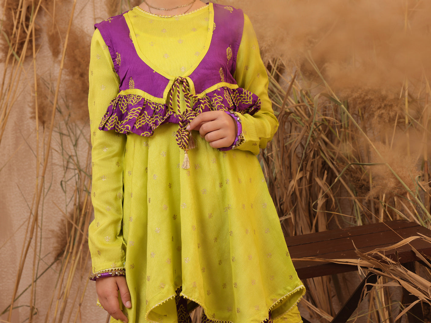 Green Raw Silk 2 Piece Stitched - ALT-2PS-LKS-1025