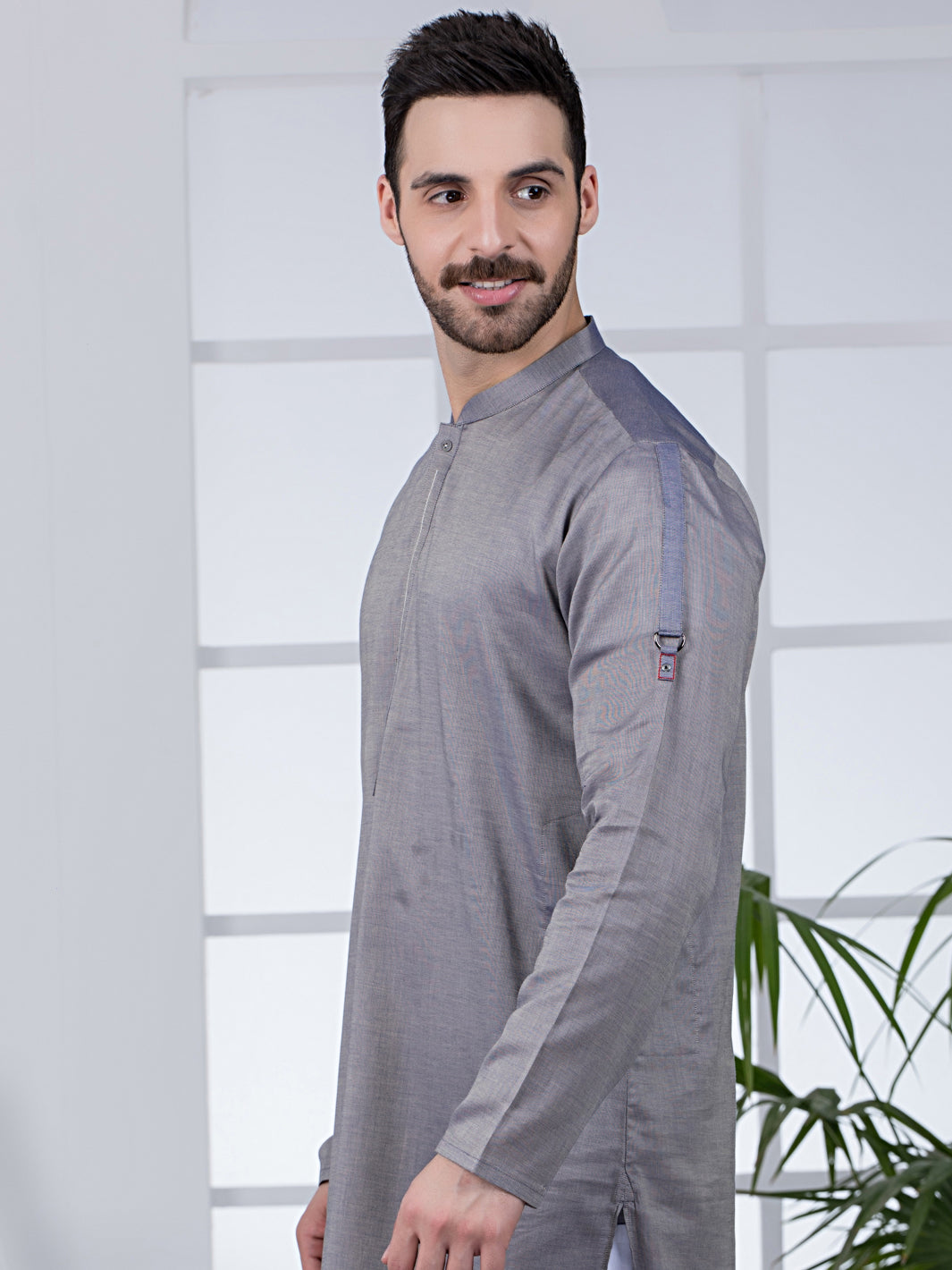 Grey Kurta - AL-K-1028