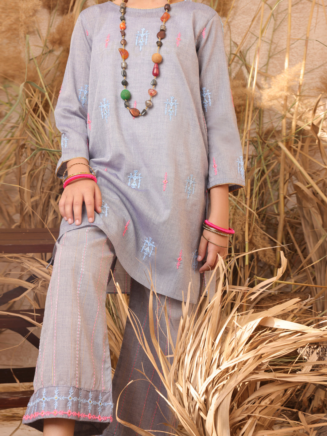 Grey Yarn Dyed 2 Piece Stitched - ALT-2PS-LKS-1029