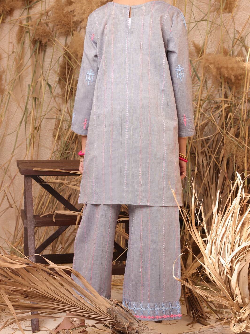 Grey Yarn Dyed 2 Piece Stitched - ALT-2PS-LKS-1029