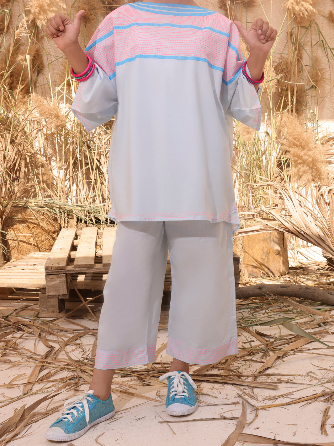 Ice Blue Dyed 2 Piece Stitched - ALT-2PS-LKS-1033