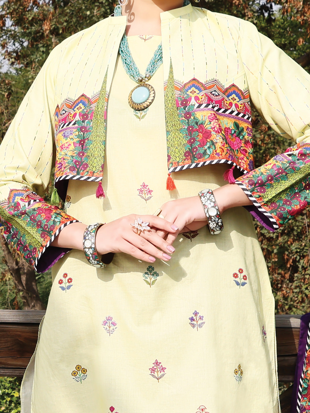 Lime Lawn 3Pc Stitched - ALP-3PS-1038