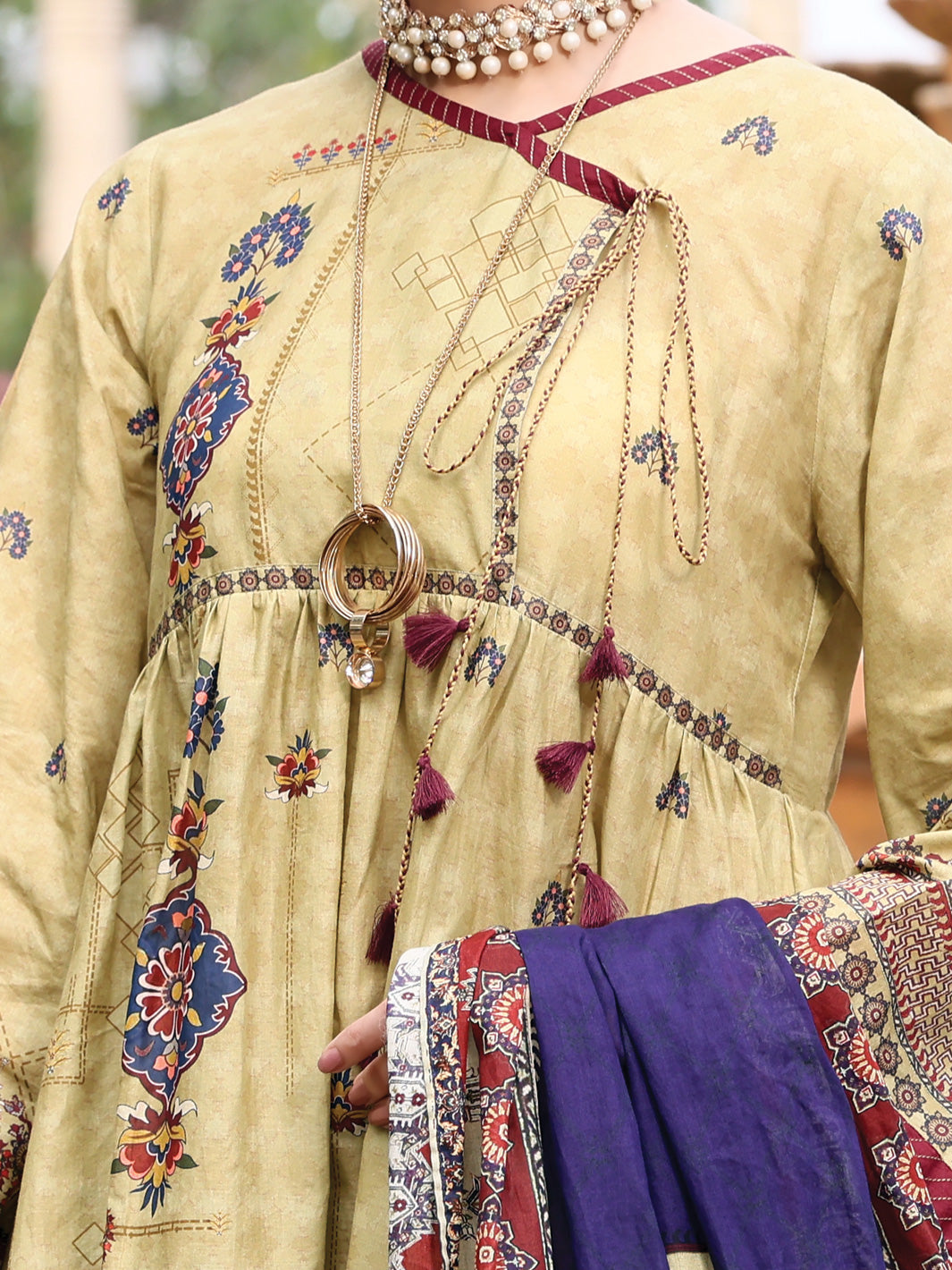 Khaki Lawn 3Pc Stitched - ALP-3PS-1040