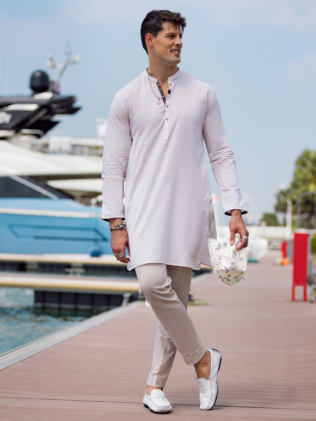 Cream Cotton Kurta - AL-K-1054