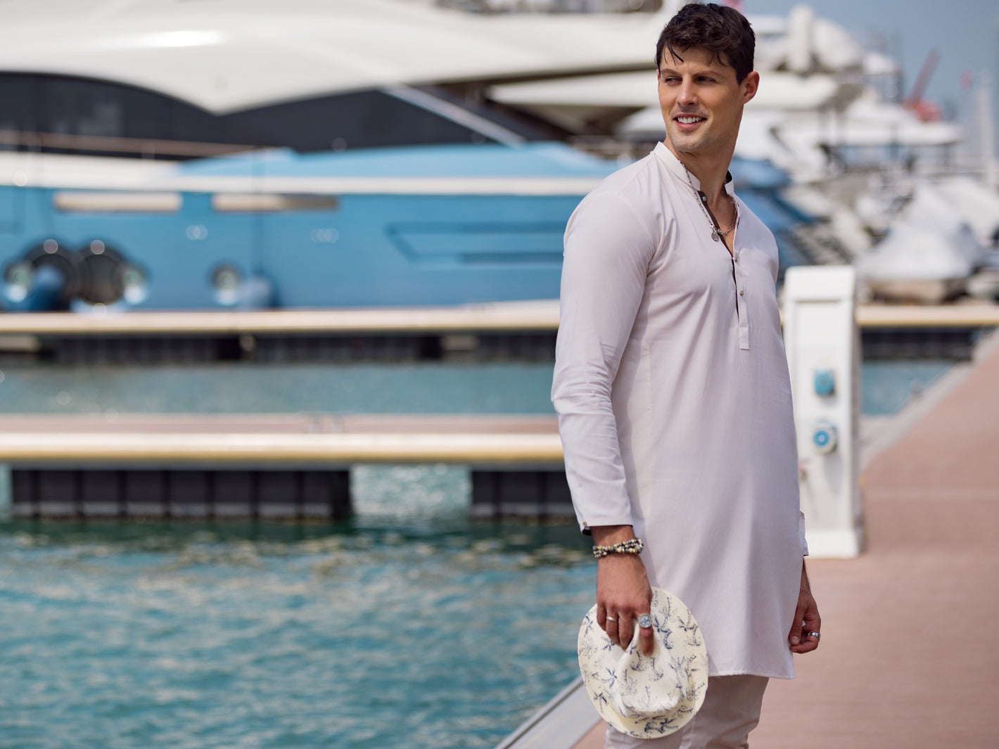 Cream Cotton Kurta - AL-K-1054
