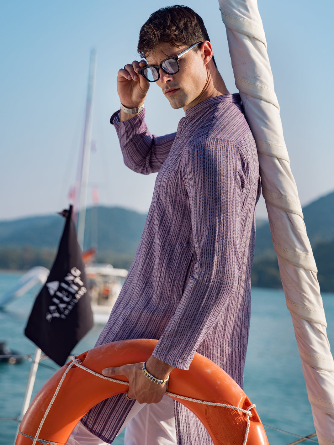 Purple Cotton Kurta - AL-K-1060