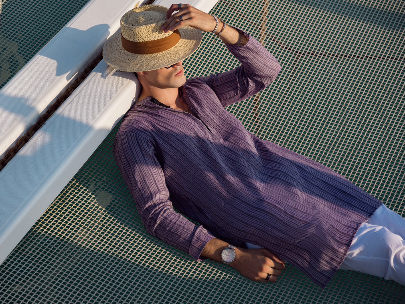 Purple Cotton Kurta - AL-K-1060