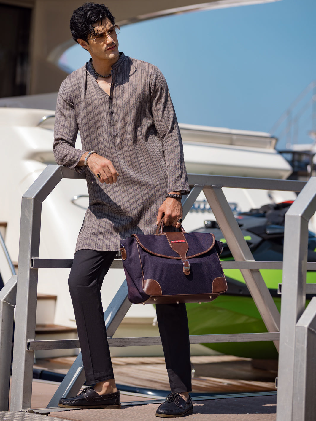 Grey Cotton Kurta - AL-K-1062