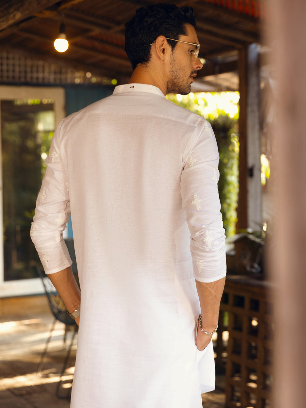 White Cotton Kurta - AL-K-1063C