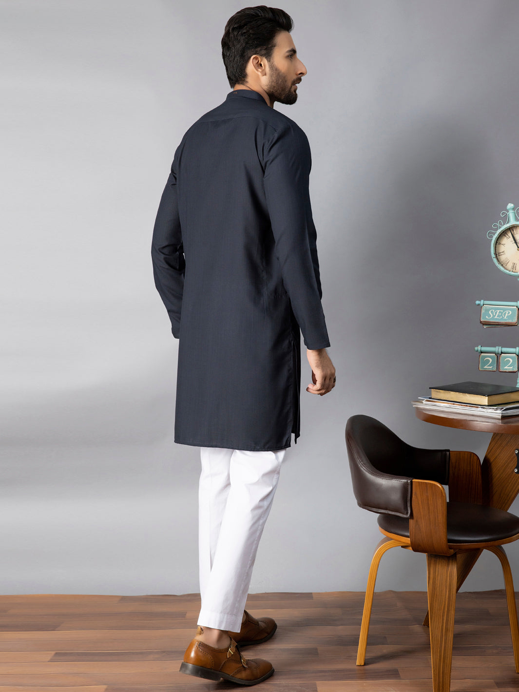 Blue Kurta - AL-K-1084A