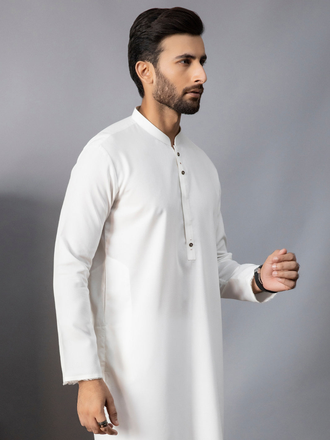 White Blended Kurta - AL-K-1085A