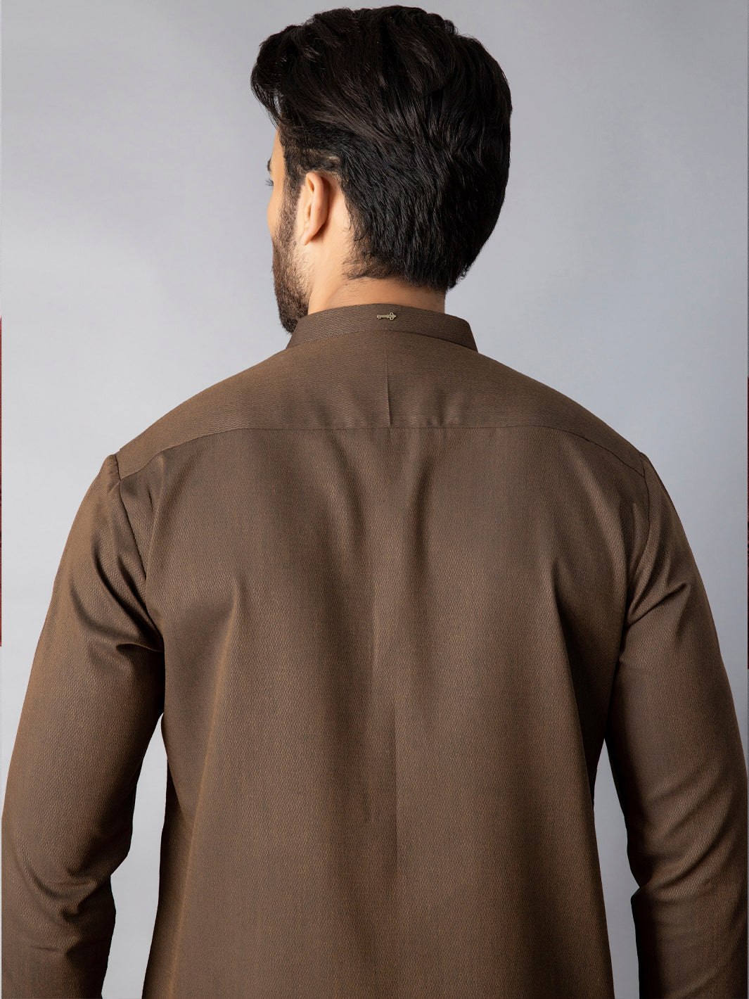 Brown Blended Kurta - AL-K-1085C